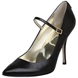 GUESS Women's Heda Mary Jane Pump,Black Leather,7.5 M US