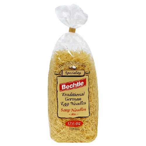 Bechtle Traditional German Egg Noodles, Soup Noodles - Thin, 17.6-Ounce Bags (Pack of 12) by Noodle Soups