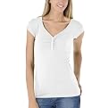 Juniors' Mossimo Supply Co. Double Henley Top - True White