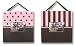 Baby : BROWN/PINK STRIPED & DOT FRAME SET