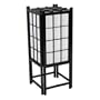 Indirect Light Meditation Lamp - 18" Window Pane Japanese Shoji Lantern - BLack