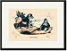 Black Framed/Matted Print 17x23, Mandril