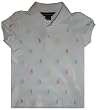 Ralph Lauren Toddler Girls Polo Shirt White Multi Colored Pony Size 2T