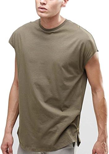 Cattle Clothing Men Hip hop long Long sleeve Breast pocket t shrit (US-S)