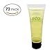 ECO AMENITIES Transparent Tube Flip Cap Individually Wrapped 30ml Hotel Travel Shampoo, 72 Tubes per Case