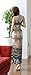 Bluetime Womens Sexy Boho Print V-neck Long Maxi Beach Party Dress