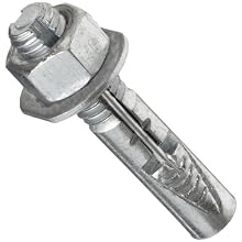 Wej-It Z5630 Bolt Wedge Anchor, Steel, Zinc Plated, Vibration Resistant, Meets ASTM B-633 Specifications, 5/16" Diameter, 3" Length, 5/16"-18 Threads, Pack Of 20