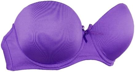 Eda2000 Women's Bra Push Up Silicon Non-slip (38C, Purple)