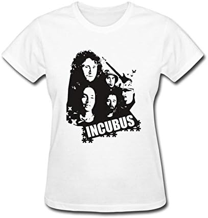 YLINFUN Women's Incubus Band Brandon Boyd T-shirt Size XXL White