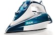 Philips GC4410/02 Dampfb�geleisen (Leistungsstarker Dampfsto�: 130g/Min, 40g/Min konstant hoher Dampfaussto�, Dampfspitze, SteamGlide-B�gelsohle, Tropf-Stopp), wei�/blau