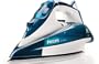 Philips GC4410/02 Dampfb�geleisen (Leistungsstarker Dampfsto�: 130g/Min, 40g/Min konstant hoher Dampfaussto�, Dampfspitze, SteamGlide-B�gelsohle, Tropf-Stopp), wei�/blau