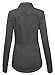 Women's Classic Collar Button Down Single Pocket Long Sleeve Fitted Shirt