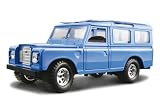 Old Land Rover Blue 1:24 Diecast Model Car Image of Old Land Rover Blue 1:24 Diecast Model Car