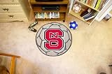 North Carolina State Soccer Ball 29 Round Floor Mat (Rug) - North Carolina State Wolfpack