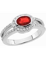 14K White Gold Ruby and Diamond Ring -- LIFETIME WARRANTY