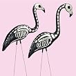 2 Halloween Skeleton Yard Flamingos Lawn Decor Ornaments - Great for Halloween Haunted House or Over the Hill Party Decorations 2 Halloween Skeleton Yard Flamingos Lawn Decor Ornaments - Great for Halloween Haunted House or Over the Hill Party Decorations