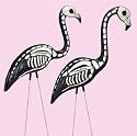 Skel-a-flamingos - Set of Two