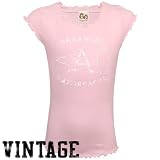 Arkansas Razorbacks Youth Girls Pink Swarovski Crystal Megaphone Ruffle Vintage T-shirt