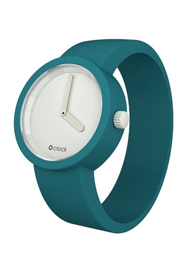 O Clock Unisex-Armbanduhr Analog Silikon weiss t&uuml;rkis OCW19-L