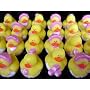 Two Dozen (24) Pink GIRL Mini Rubber Ducky Birthday Party or Baby Shower Favors