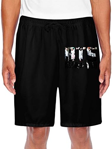PLBFUY Young Forever BTS Men's SweatShorts Pants Lycra With Pockets Black