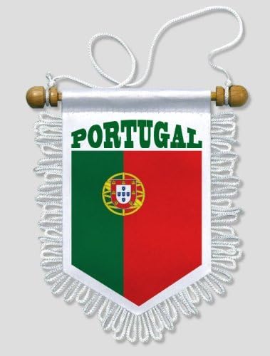 KOO Interactive - Portugal - 5 x 6 inch - Car and wall Flag Pennant Banner
