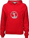 New York Giants -Red- Women's Classic Logo Stretch Pullover Hooded Sweatshirt
