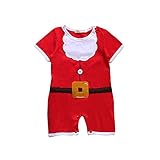 Ochine　幼児　新生児　ロンパース　クリスマス　ベビー服　綿　カバーオール　短袖　男女兼用　出産祝い　クリスマスプレゼント　帽子好き　6-24月設定