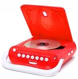 from Duronic Duronic RCD025R Portable Red CD Player with AM/FM Radio - Connect & play from MP3 Player/Ipod/Iphone Model RCD025R