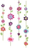 RoomMates RMK1622GM Flower Stripe Peel & Stick Giant Wall Decal