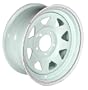 15" x 5" White Spoke Trailer Wheel (5-4.5" Bolt Circle)