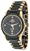 Oniss #ON606-MG Men's Paley Faceted Crystal Black Ceramic Watch with Gold Trim