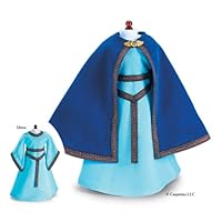 French Princess ~ Medieval Style Doll Dress and Blue Velvet Cape ~ Fits 18 American Girl Dolls