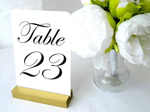 Table Card Holders - Gold Table Number Holders - Set of 10 - 5 inches long - Wedding Card Holders - Handmade in the USA