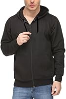 Scott Men's Premium Rich Cotton Pullover Hoodie Sweatshirt with Zip - Black - sc-sshz8-L
