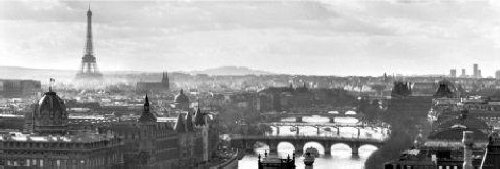 1art1 39055 Paris - Cityscape, Eiffelturm Midi-Poster 91 x 30 cm
