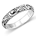 Mimi Sterling Silver Elegant Bali Style Filigree Scroll Thumb Band Ring