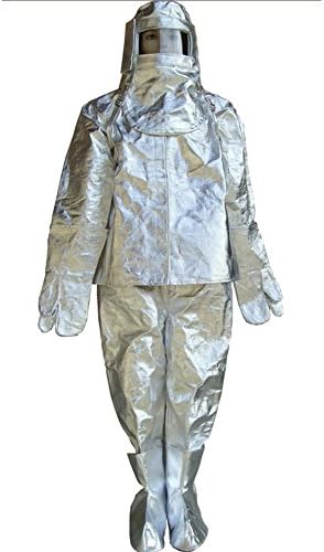 Safety Apparel Heat Resistant Aluminized Suit Flame Radiation Coat 1000℃ XL