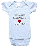 SOMEONE IN SOUTH DAKOTA LOVES ME - SOUTH DAKOTA BABY - State-series - White, Blue or Pink Onesie / Baby T-shirt