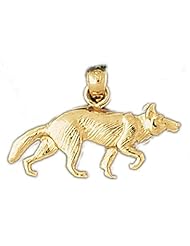 Dazzlers Solid 14k Gold Fox Charm Pendant Available in three colors from jewelsberry (weights: 3.0 grams only)