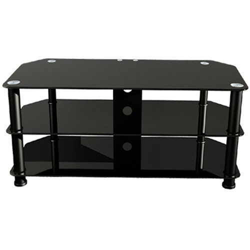 Premier AV HF0042 Plasma & LCD Glass Stand upto 50 or 50Kgs with Cable Management ( Black)