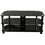Premier AV HF0042 Plasma & LCD Glass Stand upto 50" or 50Kgs with Cable Management ( Black)