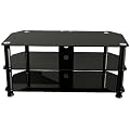Premier AV HF0042 Plasma & LCD Glass Stand upto 50" or 50Kgs with Cable Management ( Black)