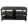 Premier AV HF0042 Plasma & LCD Glass Stand upto 50" or 50Kgs with Cable Management ( Black)