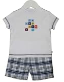 Boys Colour woven and Knitted Shortie Pyjama