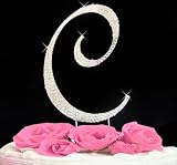 Letter C - Swarovski Crystal Monogram Wedding Cake Topper Letter