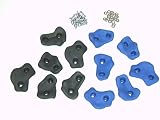Textured Rock Holds Set of 12, Green