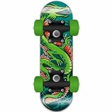 Mini Skateboard Green Dragon Design