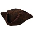 Caribbean Pirate Hat Brown Unisex Pirate Fancy Dress