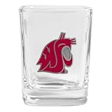 Set of 2 Washington State Cougars Square Shot Glass - NCAA College Athletics - Fan Shop Merchandise